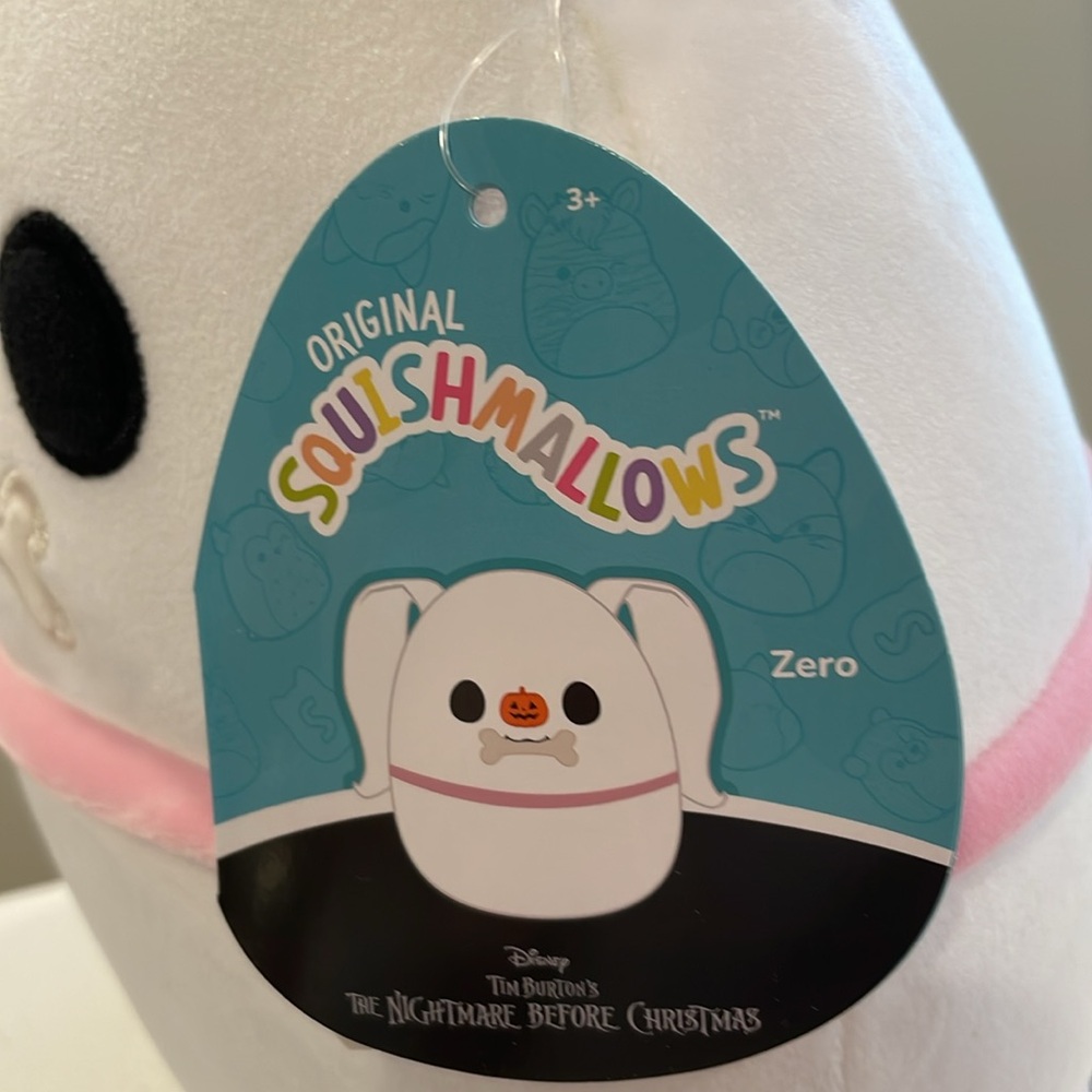 NWT 8” Zero w/ Bone from Disney’s The Nightmare Before Christmas Squishmallow - Picture 4 of 5